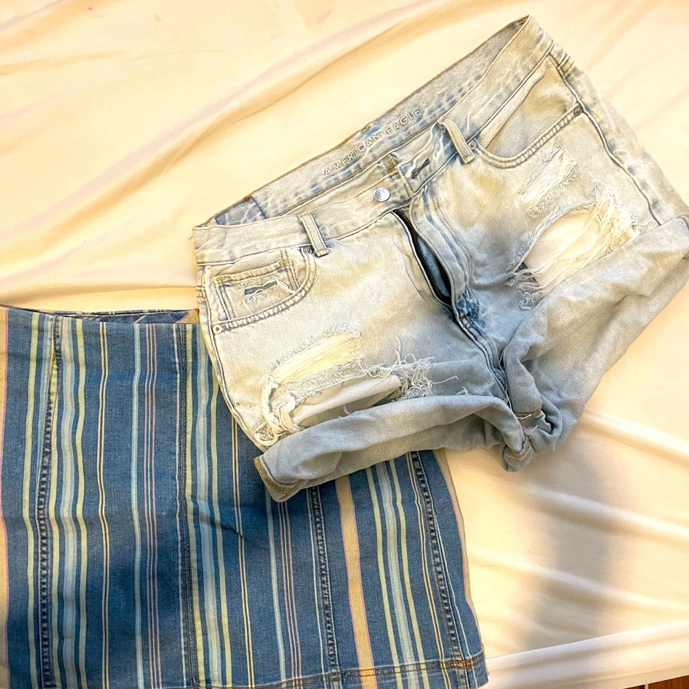 AMERICAN EAGLE shorts and skirt bundle size 14-15